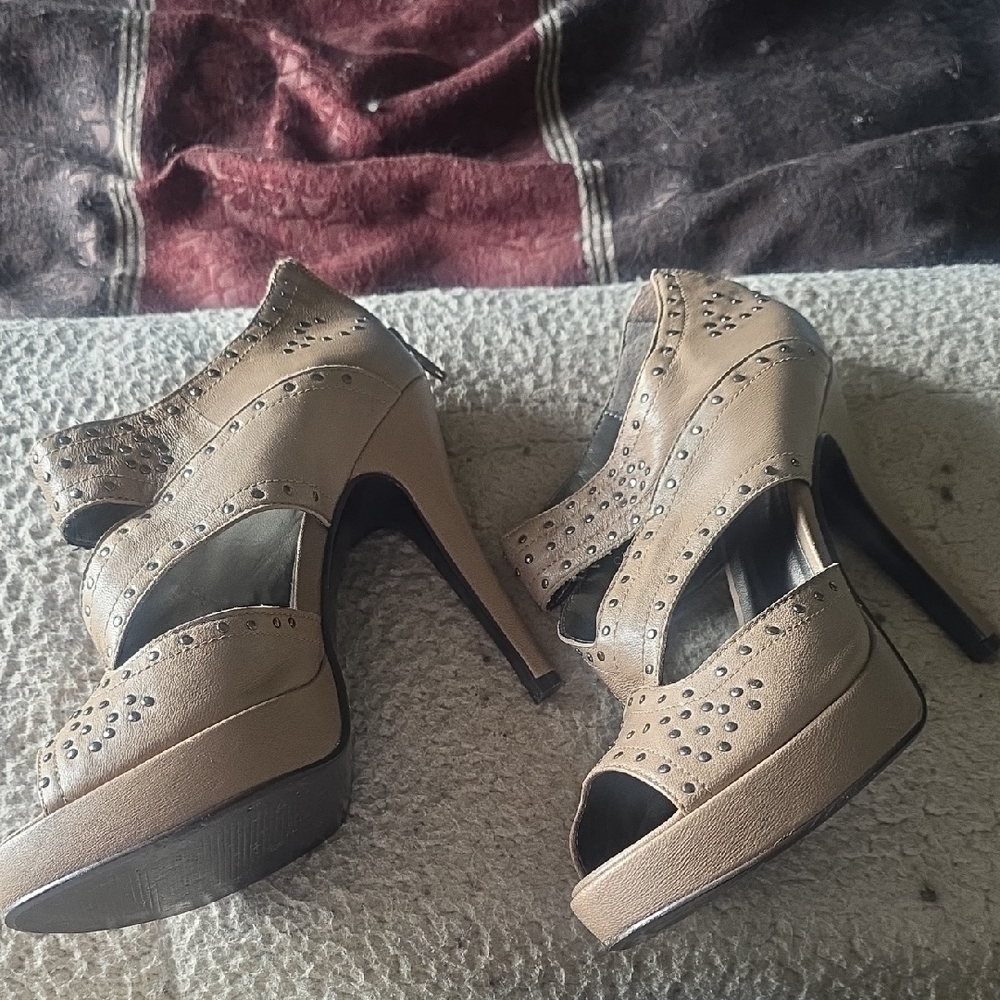 Elegant Tan High Heels